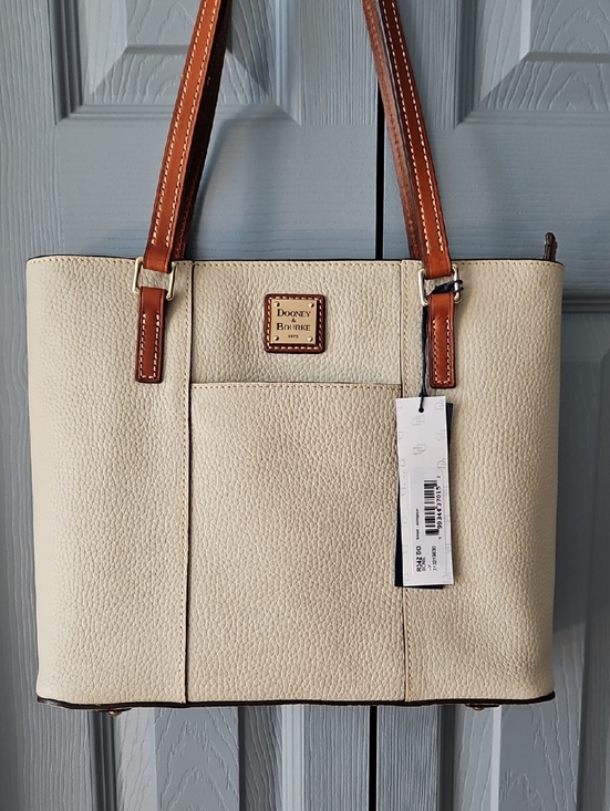 Dooney & Bourke Handbags - Dooney & Bourke Bone Pebble Leather Small Lexington Shoulder Bag